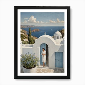 Greek Island Life Art Print