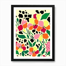 Tropical Garden Dots Art Print