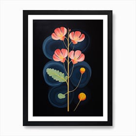 Freesia 3 Hilma Af Klint Inspired Flower Illustration Art Print