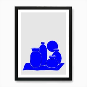 Blue Vases Art Print