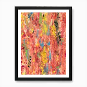 Abstract Colorful Painting, Modern Art Stripes Art Print