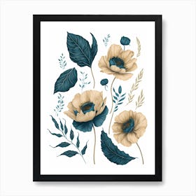 Beutiful Poppy Flowers Painting (38) Art Print