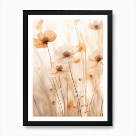 Boho Dried Flowers Cosmos 5 Art Print