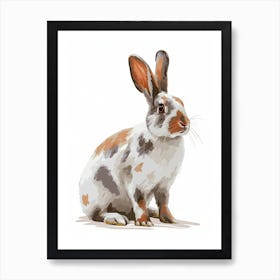 English Spot Rabbit Kids Illustration 2 Art Print