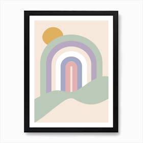 Danish Pastel Rainbow Art Print