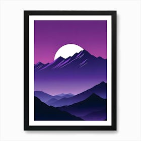 Purple Mountain Landscape Art Print