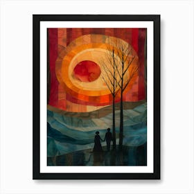 Sunset In The Woods Art Print