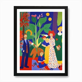 Family In The Garden Art Print