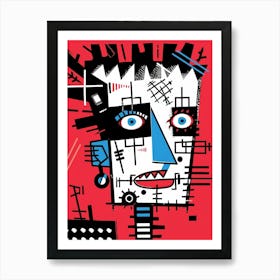 Face Of A Robot Art Print