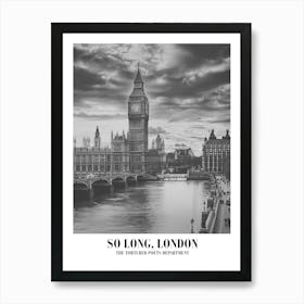 Taylor Swift So Long London Ttpd Swifie Merch Black And White Art Print