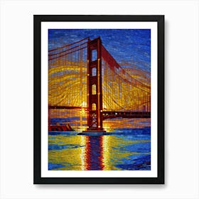 Golden Gate Bridge At Sunset 3 Art Print