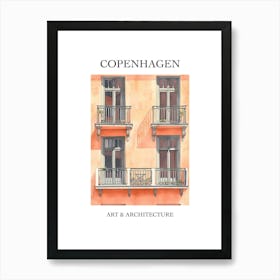 Copenhagen Travel And Architecture Poster 1 Art Print