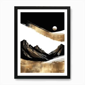 Gold And Black Canvas Print 14 Art Print