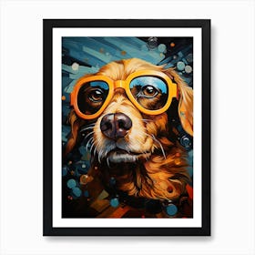 Dog In Sunglasses 10 Art Print