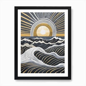 Sunrise Over The Ocean Art Print