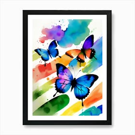 Colorful Butterflies 181 Art Print