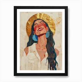 Happy Woman Art Print