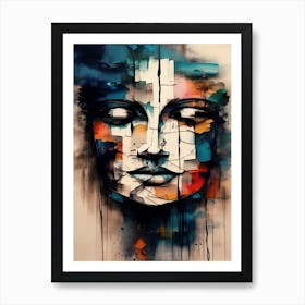 Face Abstract Painting Art Print