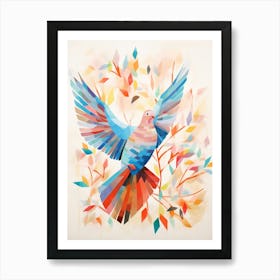 Bird Painting Collage Dove 4 Art Print