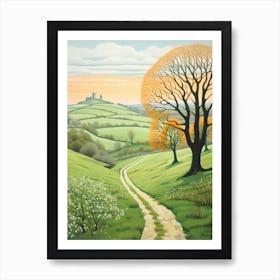 Dartmoor National Park England 1 Hike Illustration Art Print