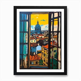 A Window View Of Vienna In The Style Of Pop Art 2 Art Print