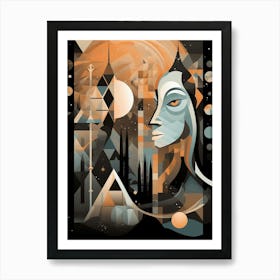 Cosmic Imagery Geometric Abstract 11 Art Print