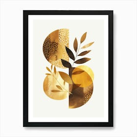 Gold Abstract Painting 2 Art Print