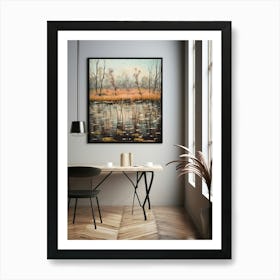 Wetlands Abstract Minimalist 10 Art Print