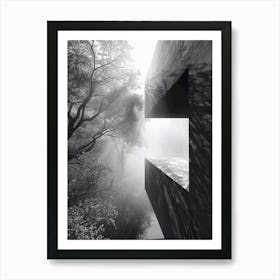 Building In The Fog Art Print