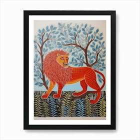 Lion In The Forest Art Print