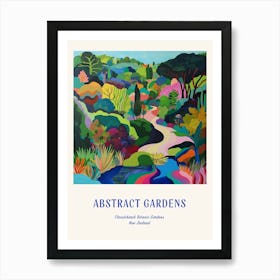 Colourful Gardens Christchurch Botanic Gardens New Zealand 2 Blue Poster Art Print