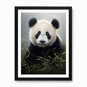 Panda Art In Photorealism Style 1 Art Print