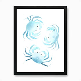 Blue Crabs Art Print