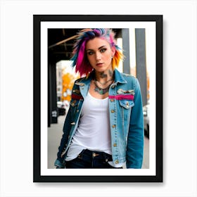 Pretty Punk Girl - Hall-O-Gram Creations 26 Art Print