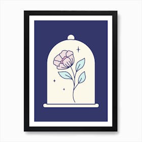 Flower Under Glass Cover Poster