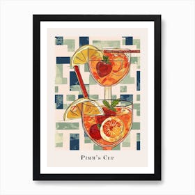 Pimm S Cup Tile Poster 3 Art Print