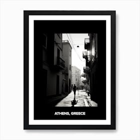 Poster Of Athens, Greece, Mediterranean Black And White Photography Analogue 3 Art Print