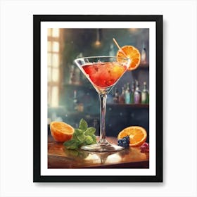 Cocktail Painting Art Print