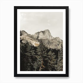 Gray Rocky Mountain Art Print