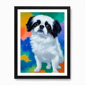 Japanese Chin 2 Fauvist Style Dog Art Print