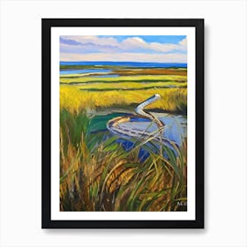 Atlantic Salt Marsh 1 Snake Painting Art Print