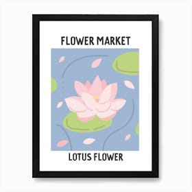 Flower Market Poster Lotus Flower Art Print