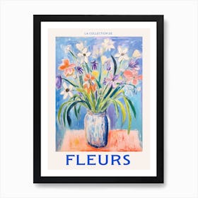 French Flower Poster Bluebell Art Print