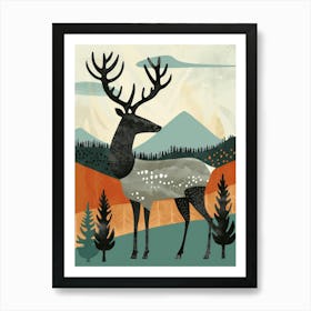 Deer In The Woods 1 Art Print