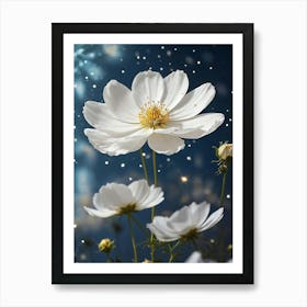 Cosmos Flowers Art Print