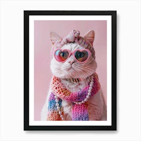 Cat In Sunglasses 10 Art Print
