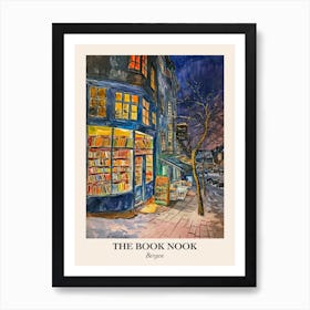 Bergen Book Nook Bookshop 3 Poster Art Print