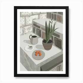 Table In The Garden Art Print