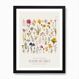 Fleurs Sechees, Dried Flowers Exhibition Poster 07 Art Print
