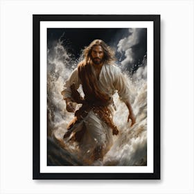 Jesus walking on the water 2 Art Print